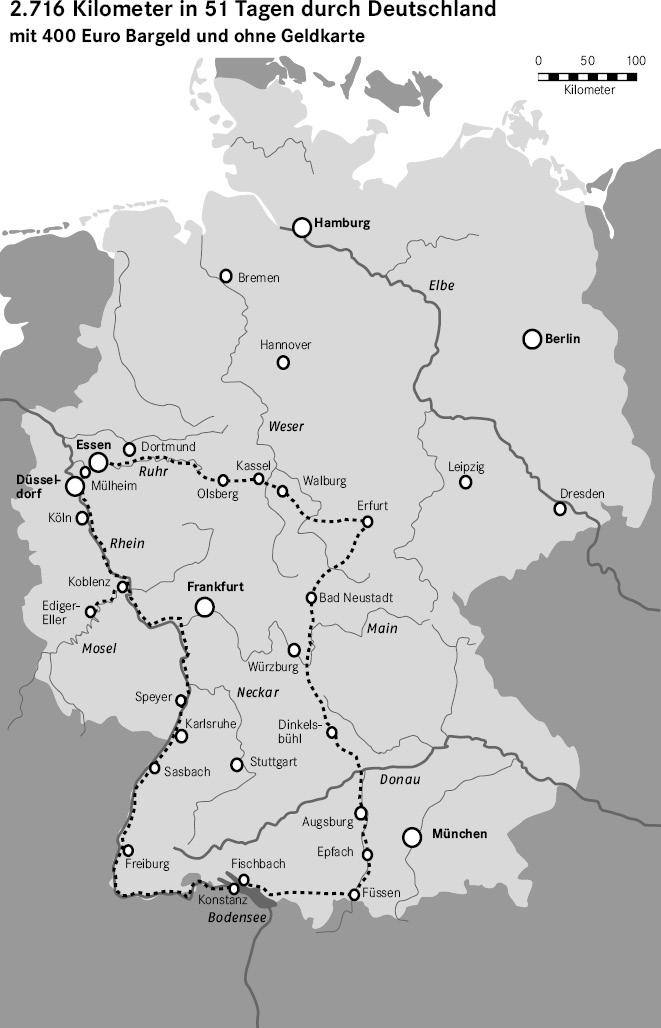 ABGEFAHREN: Auf dem Rad durch Deutschland - mit wenig Geld und viel Gepäck (German Edition)