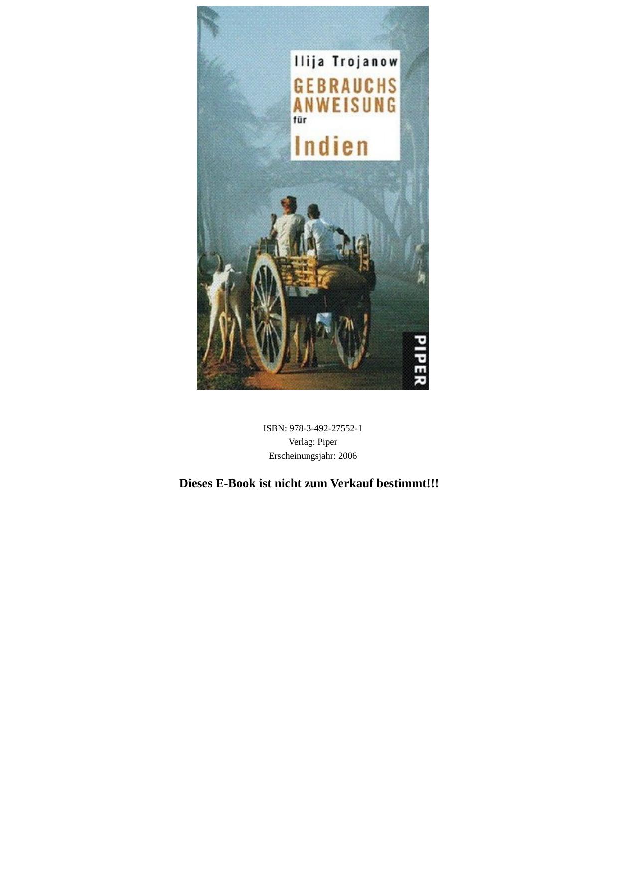 Gebrauchsanweisung fuer Indien