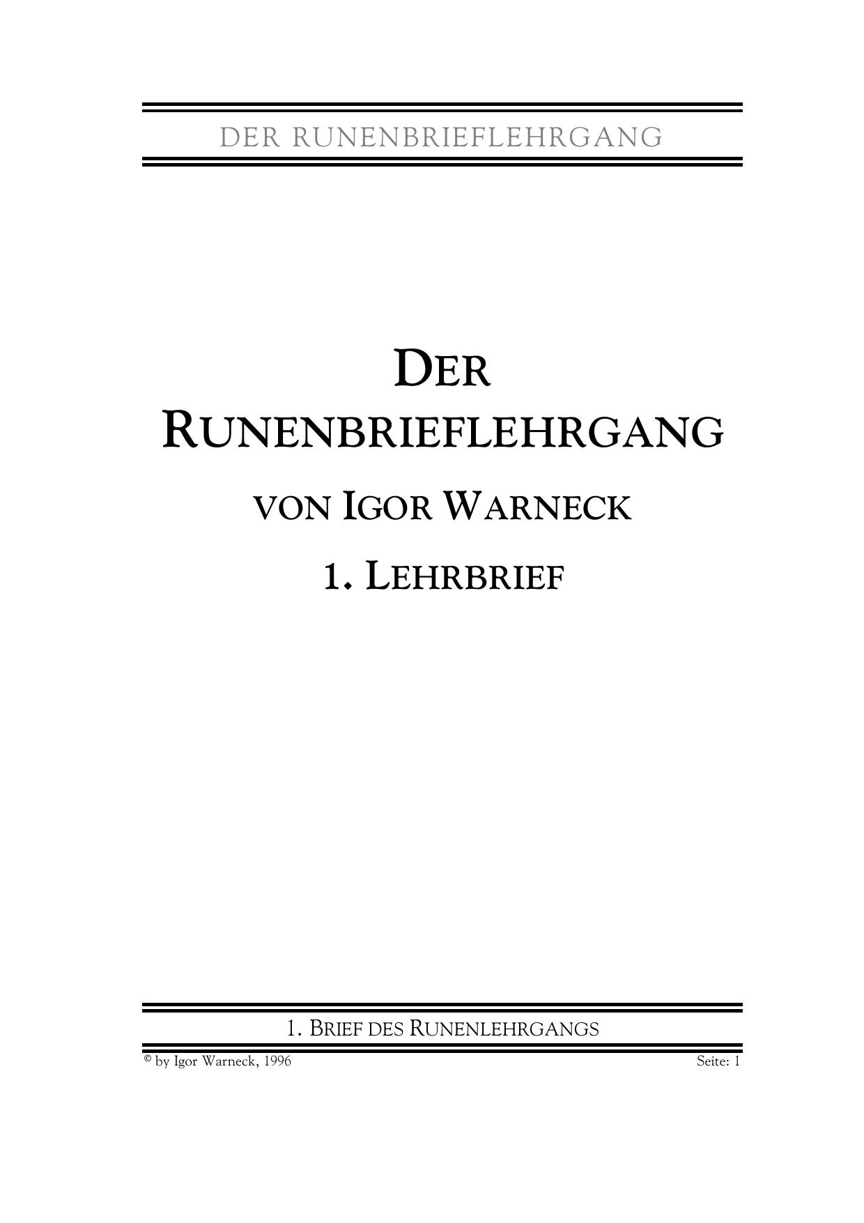 Warneck, Igor
