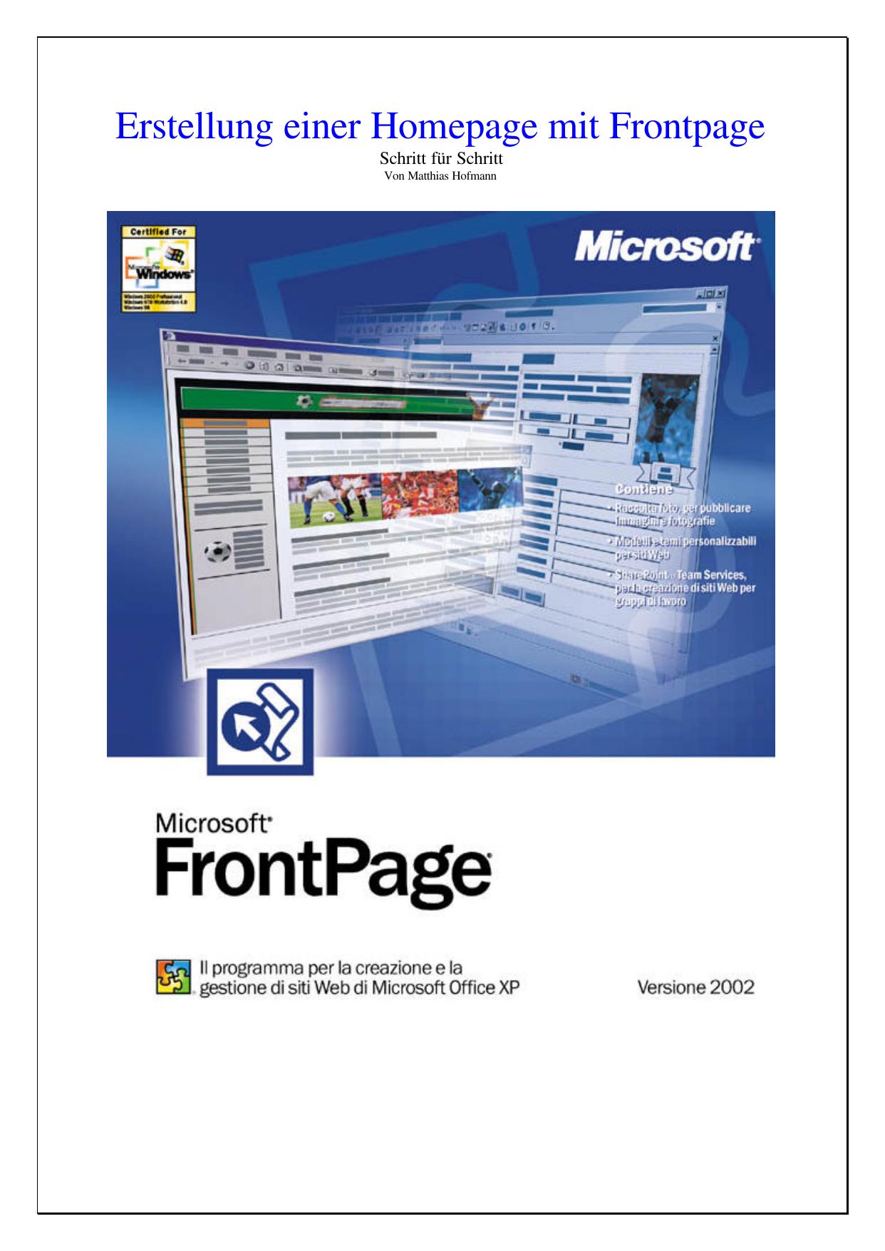 Erstellung einer Homepage mit Frontpage.doc