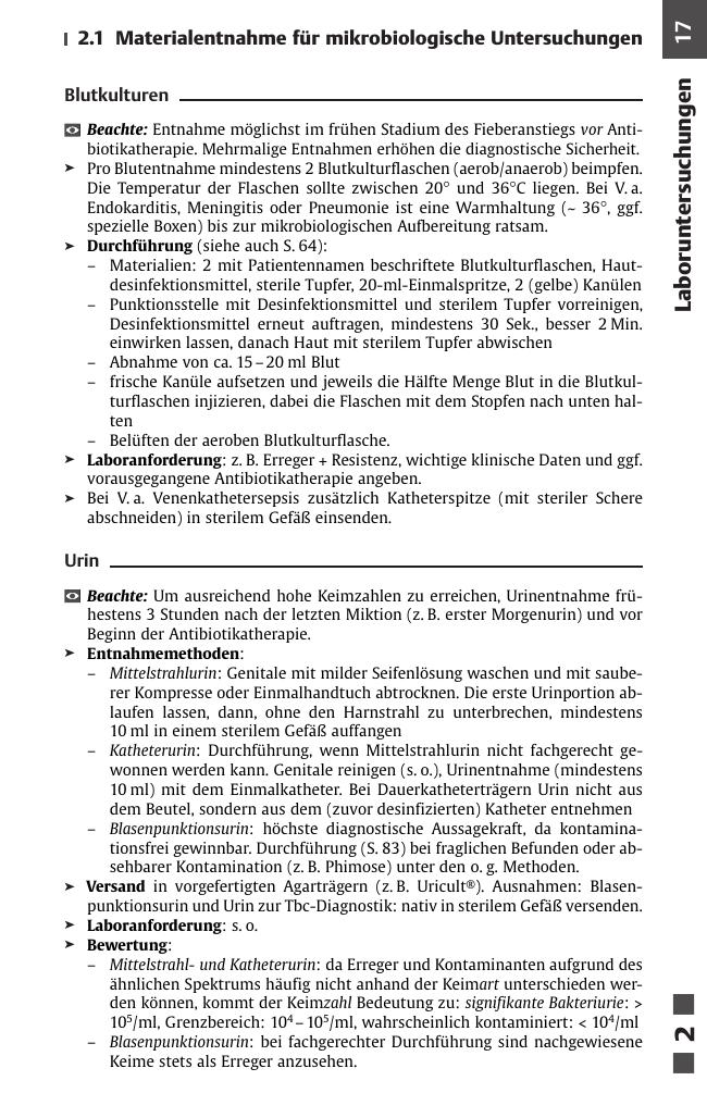 Grundlagen und Arbeitstechniken: Laboruntersuchungen