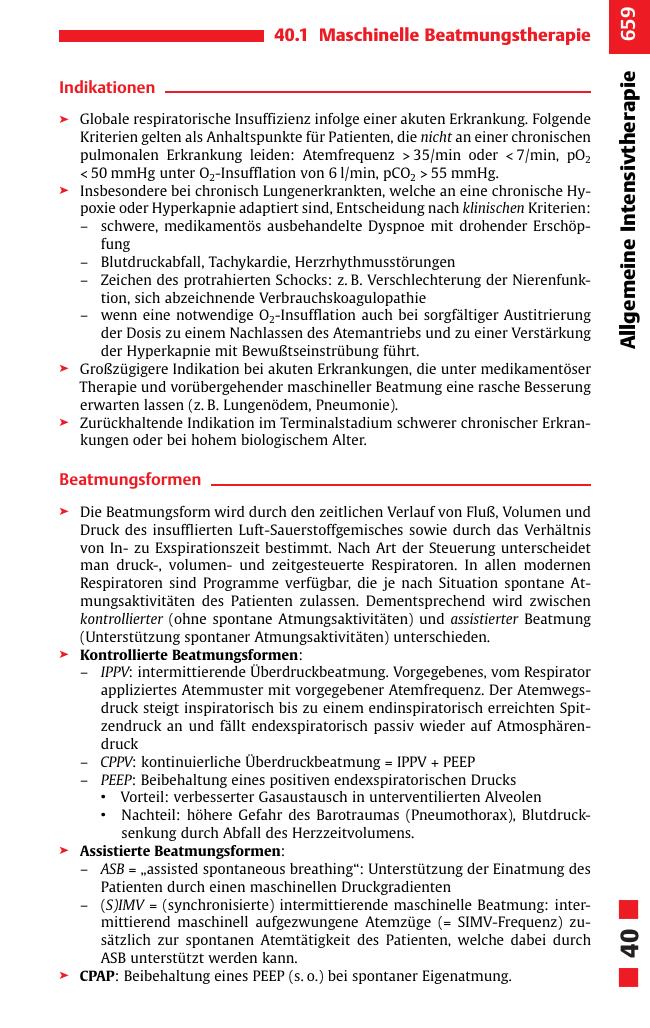 Internistische Notfälle: Allgemeine Intensivtherapie