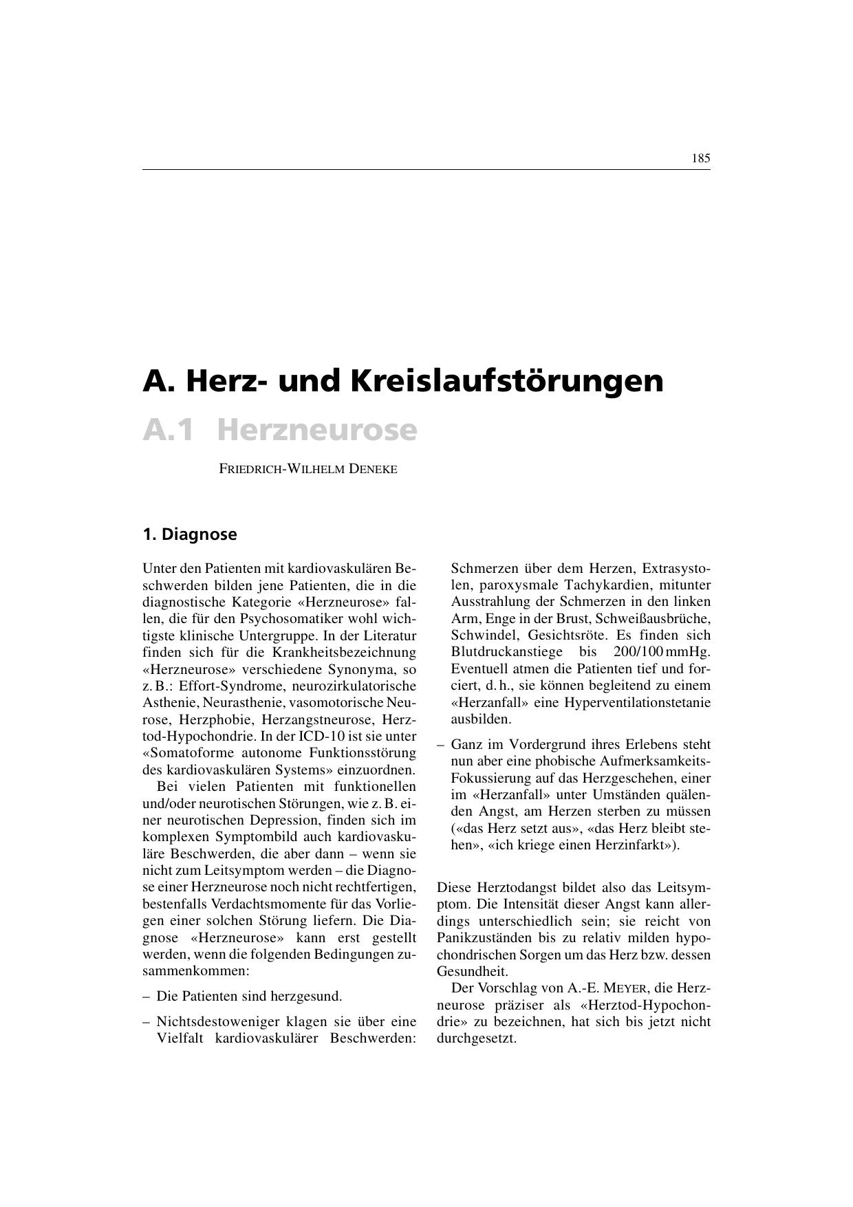 A.-E. Meyer, H. Freyberger, M. v. Kerekjarto, R. Liedtke & H. Speidel (Hrsg.): Jores Praktische Psychosomatik