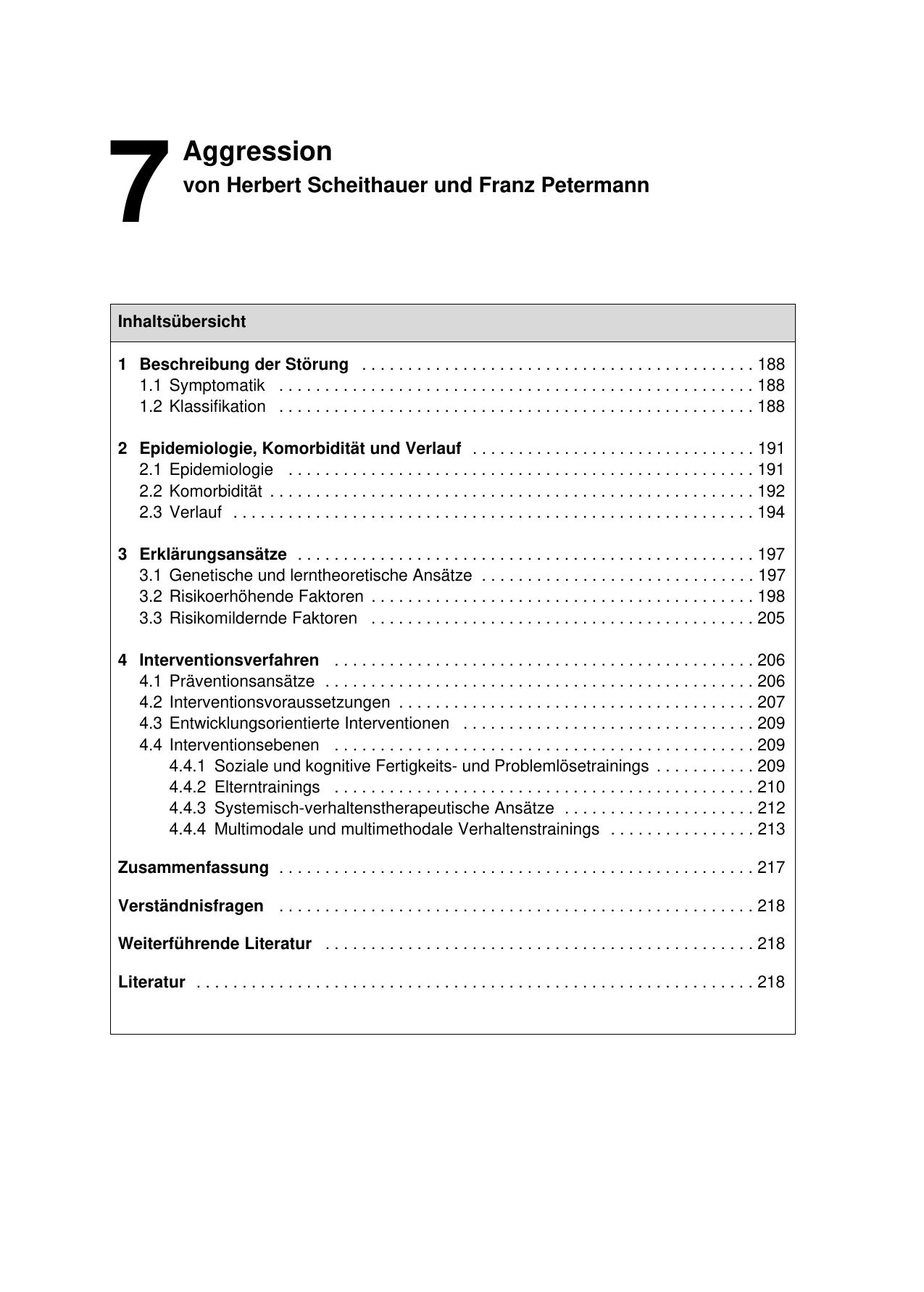F. Petermann (Hrsg.): Lehrbuch der Klinischen Kinderpsychologie und -psychiatrie
