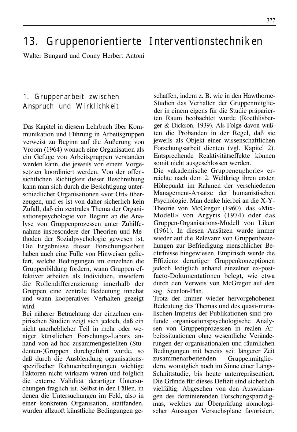 H. Schuler (Hrsg.): Lehrbuch Organisationspsychologie