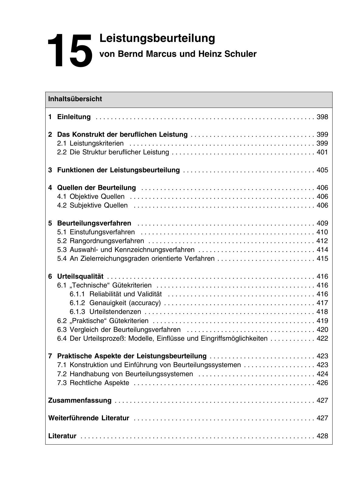 H. Schuler (Hrsg.): Lehrbuch der Personalpsychologie