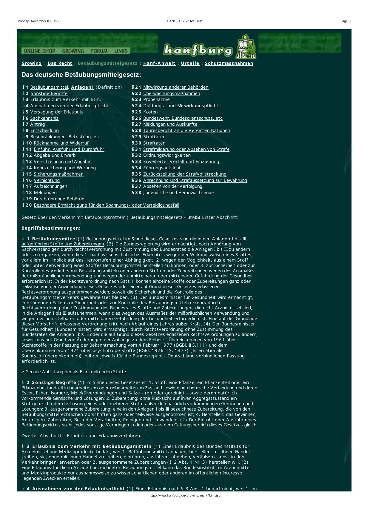 Betäubungsmittelgesetz
