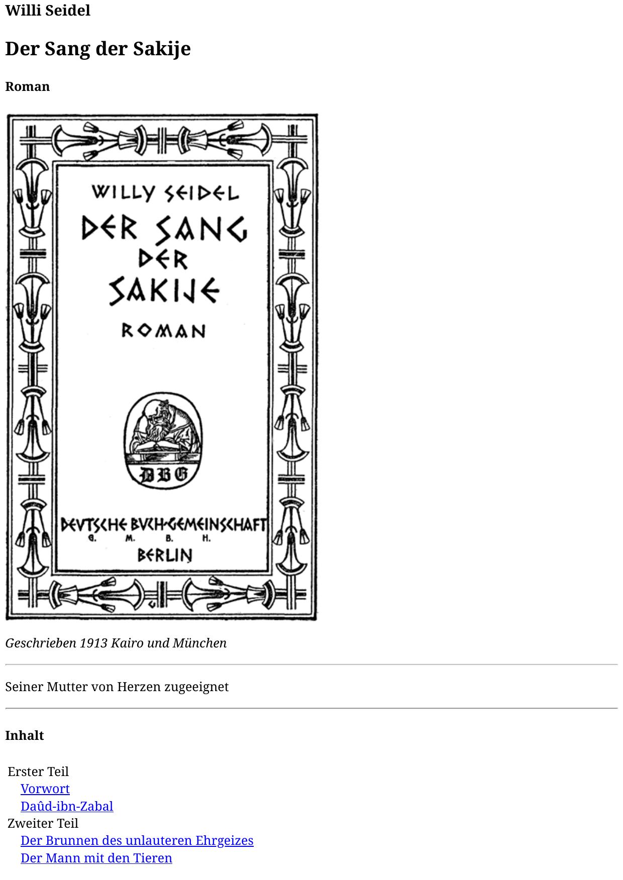 Der Sang der Sakije