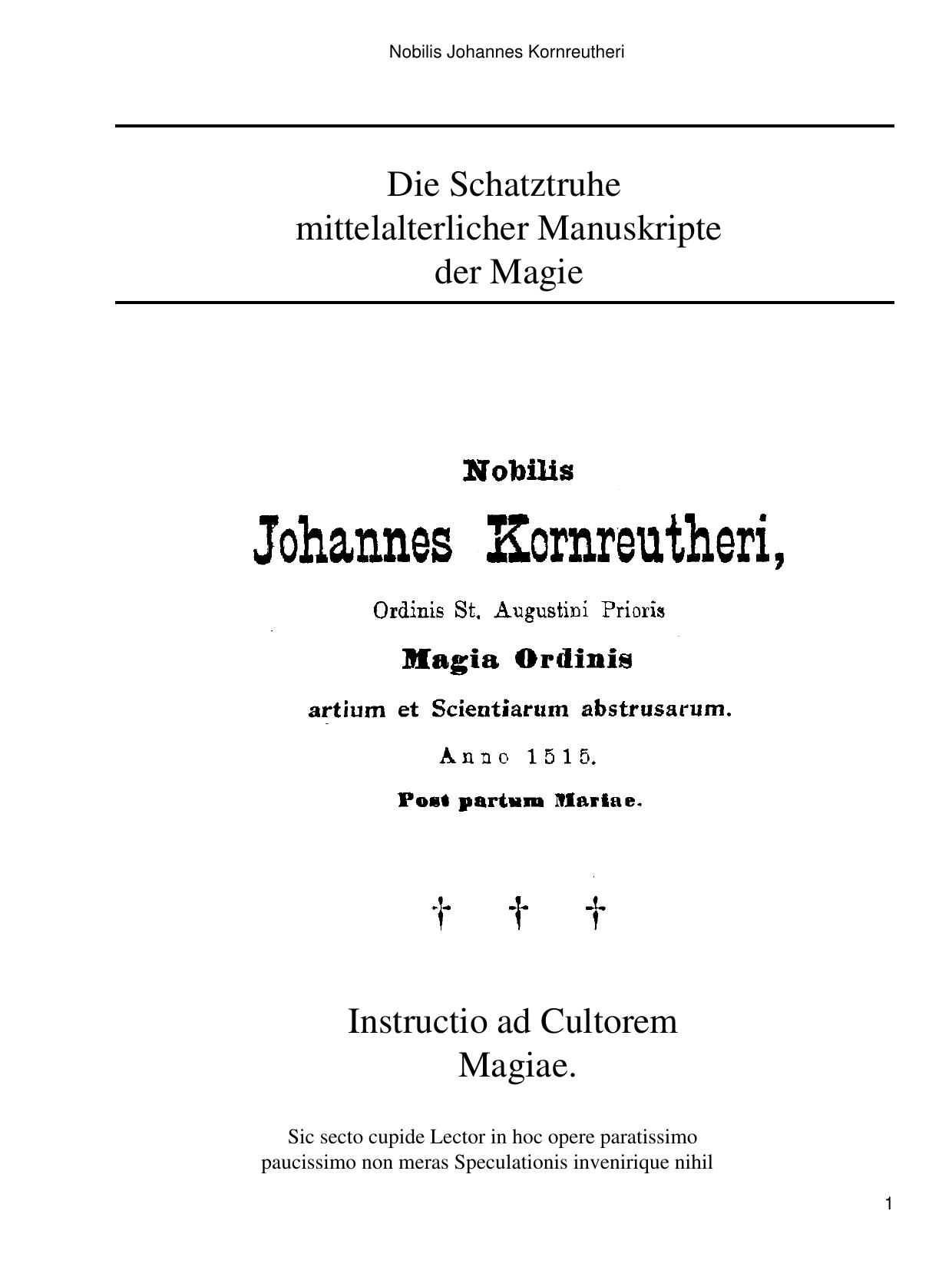 Nobilis Johannes Kornreutheri