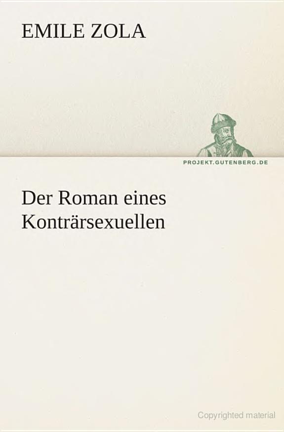 Der Roman eines Konträrsexuellen