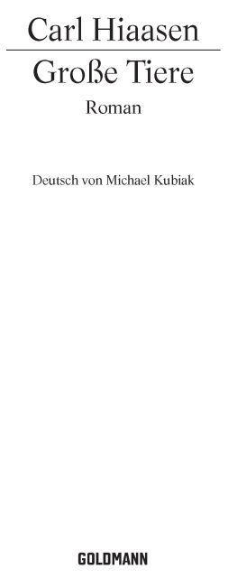 Große Tiere: Roman (German Edition)