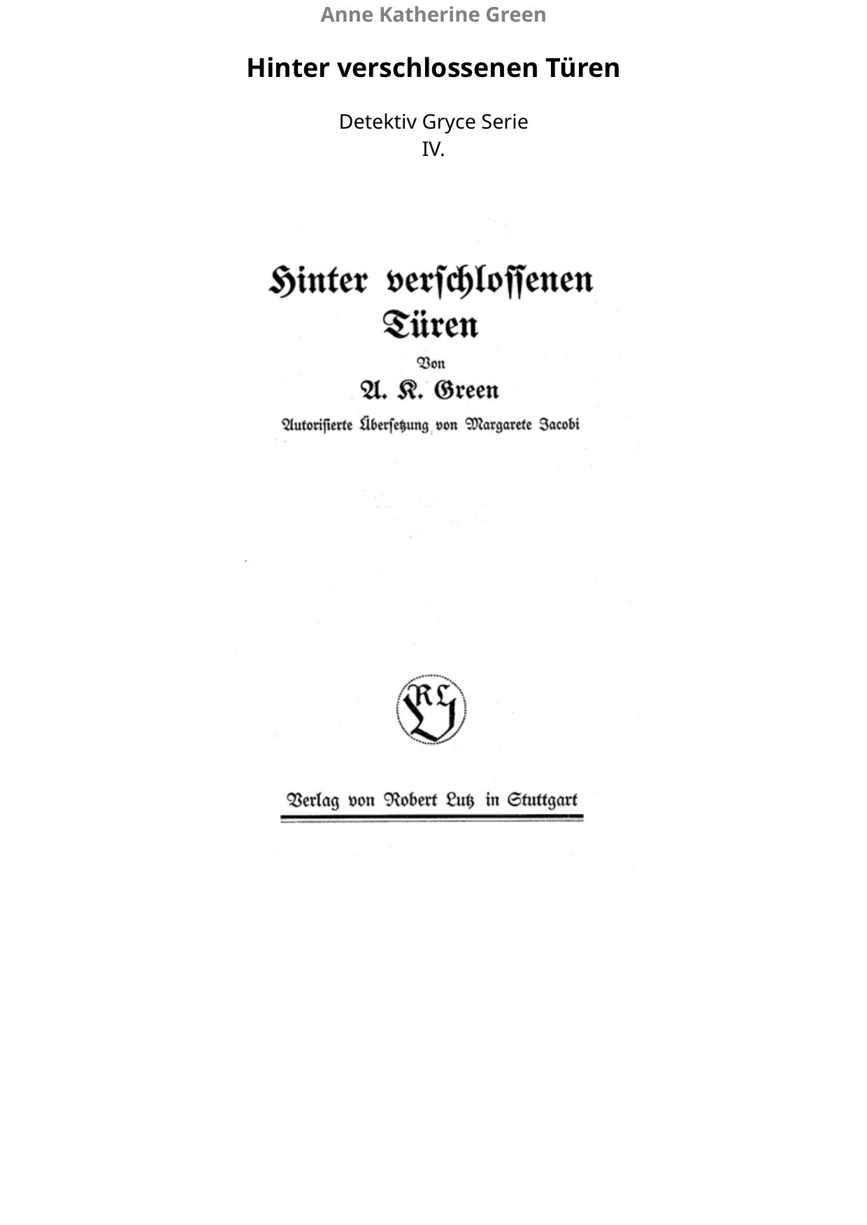 Hinter verschlossenen Türen