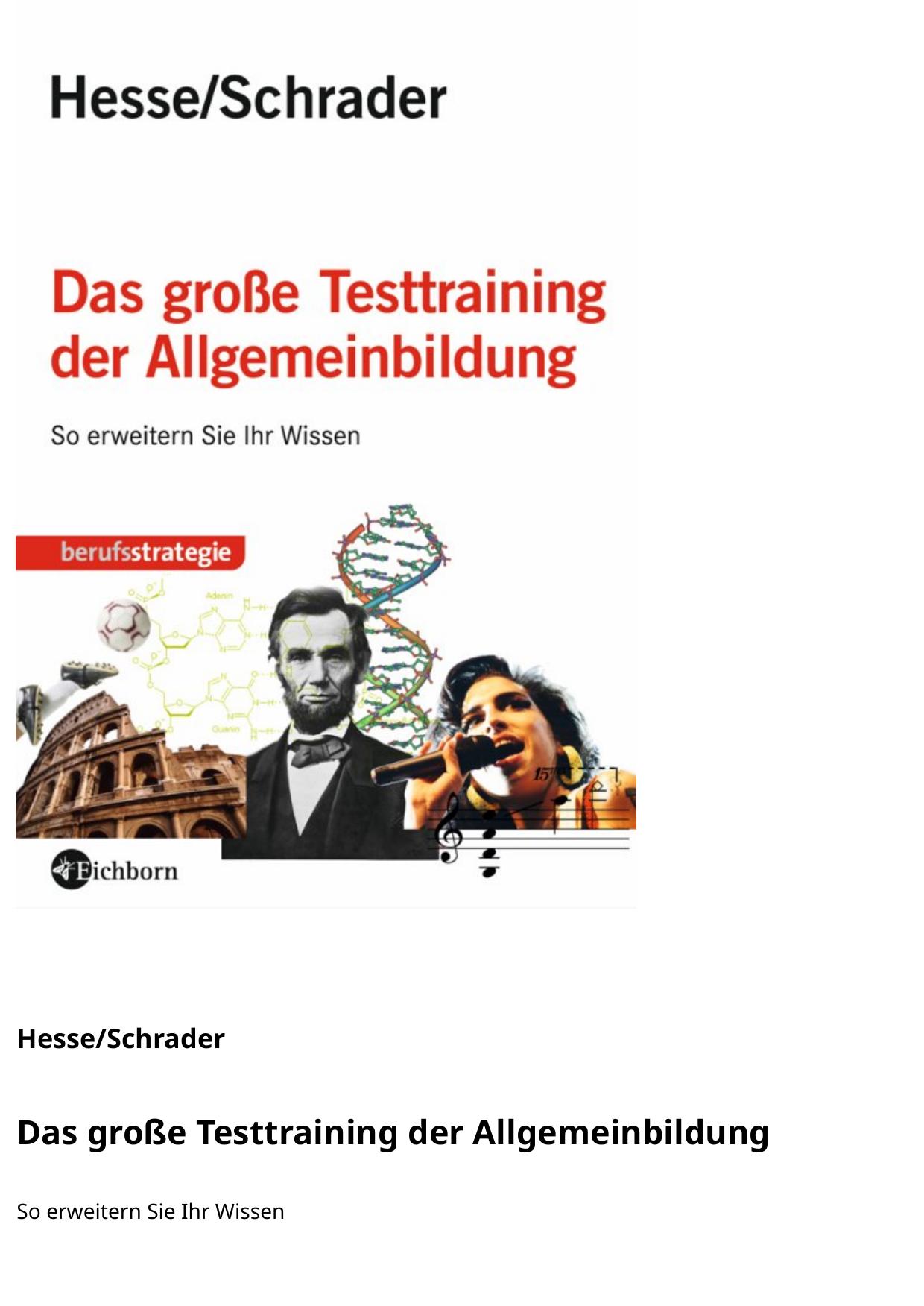 Das große Testtraining der Allgemeinbildung