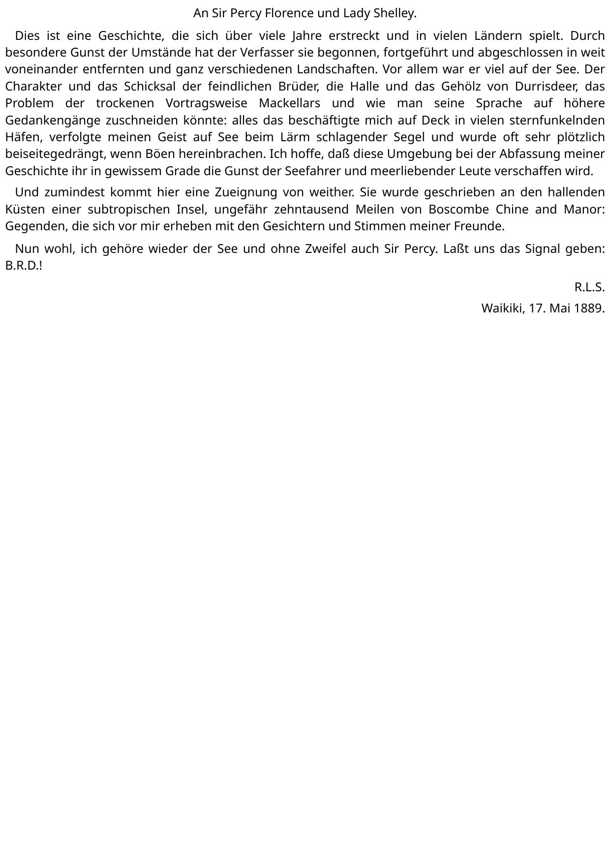 Der Junker von Ballantrae