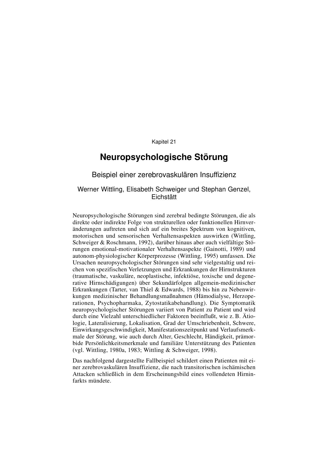 H. Reinecker (Hrsg.): Fallbuch der Klinischen Psychologie