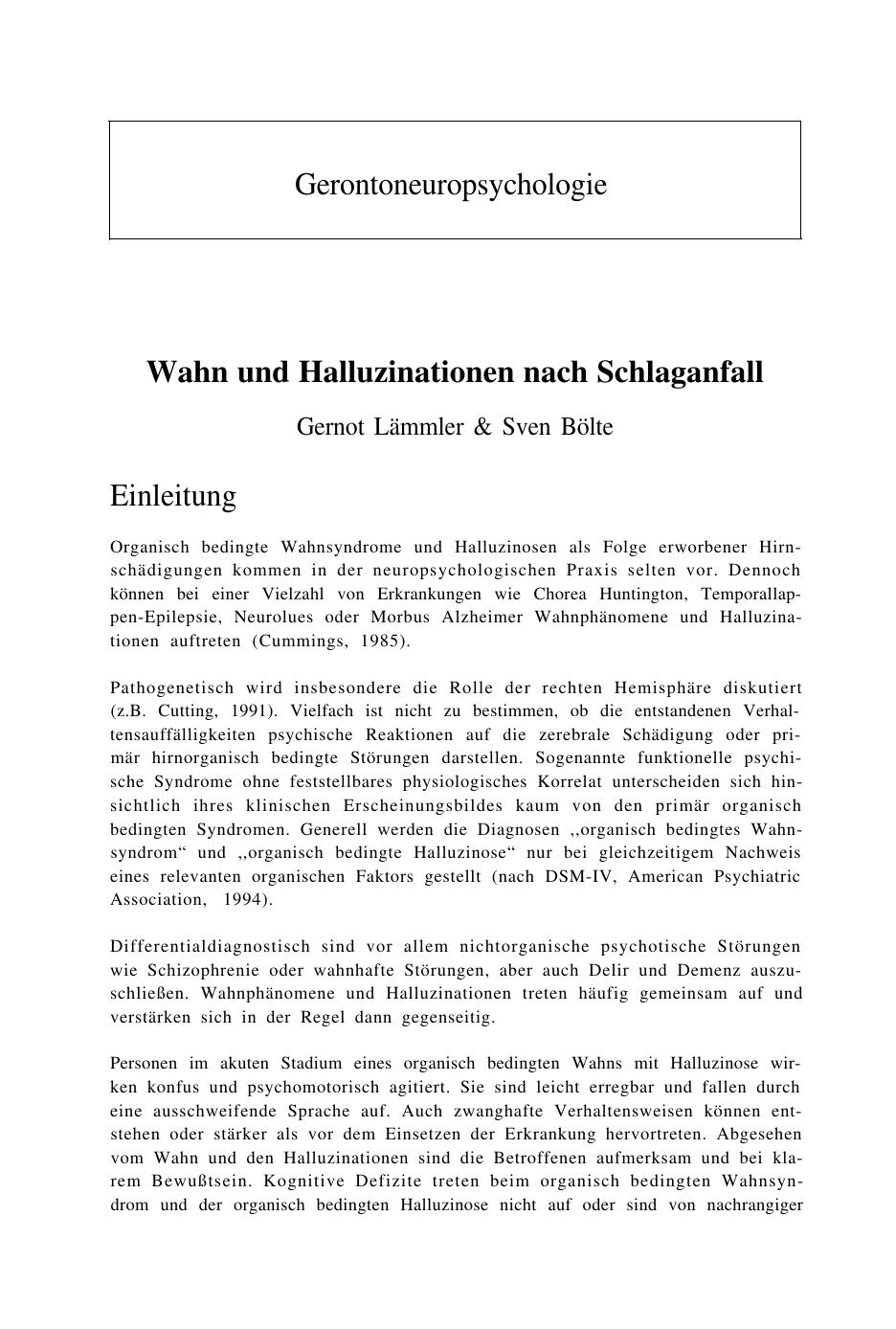 S. Gauggel & G. Kerkhoff (Hrsg.): Fallbuch der Klinischen Neuropsychologie