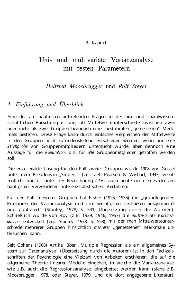 Enzyklopädie der Psychologie. Themenbereich B: Methodologie und Methoden. Serie I: Forschungsmethoden der Psychologie. Band 4: Strukturierung und Reduzierung von Daten