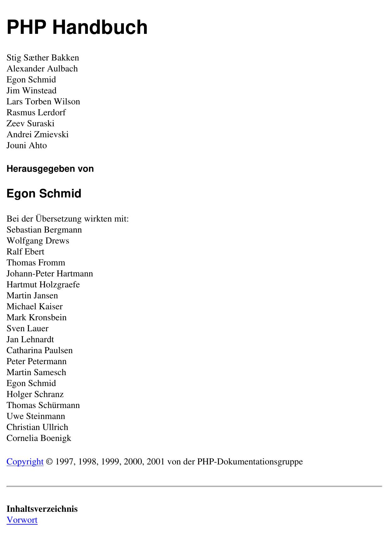 PHP Handbuch