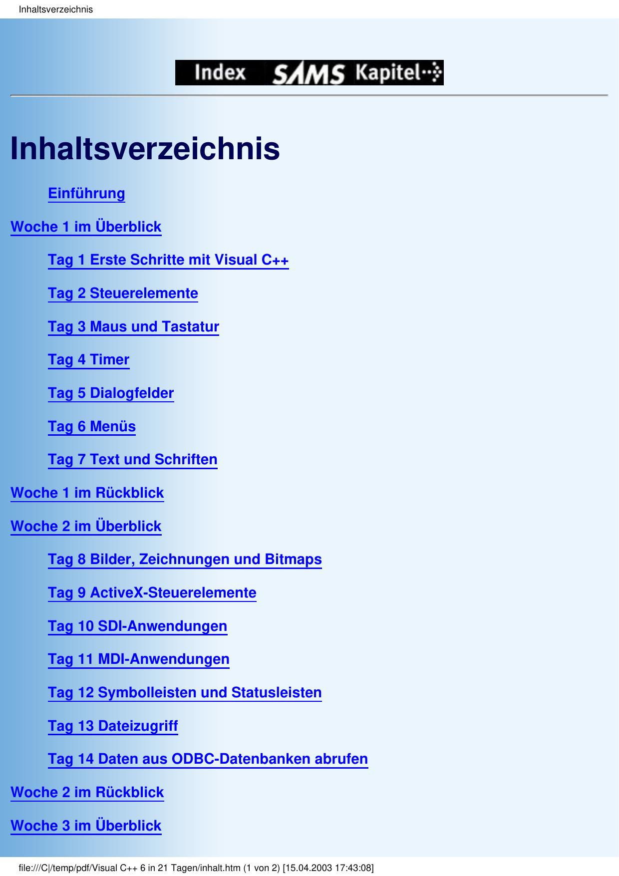 Visual C++ in 21 Tagen
