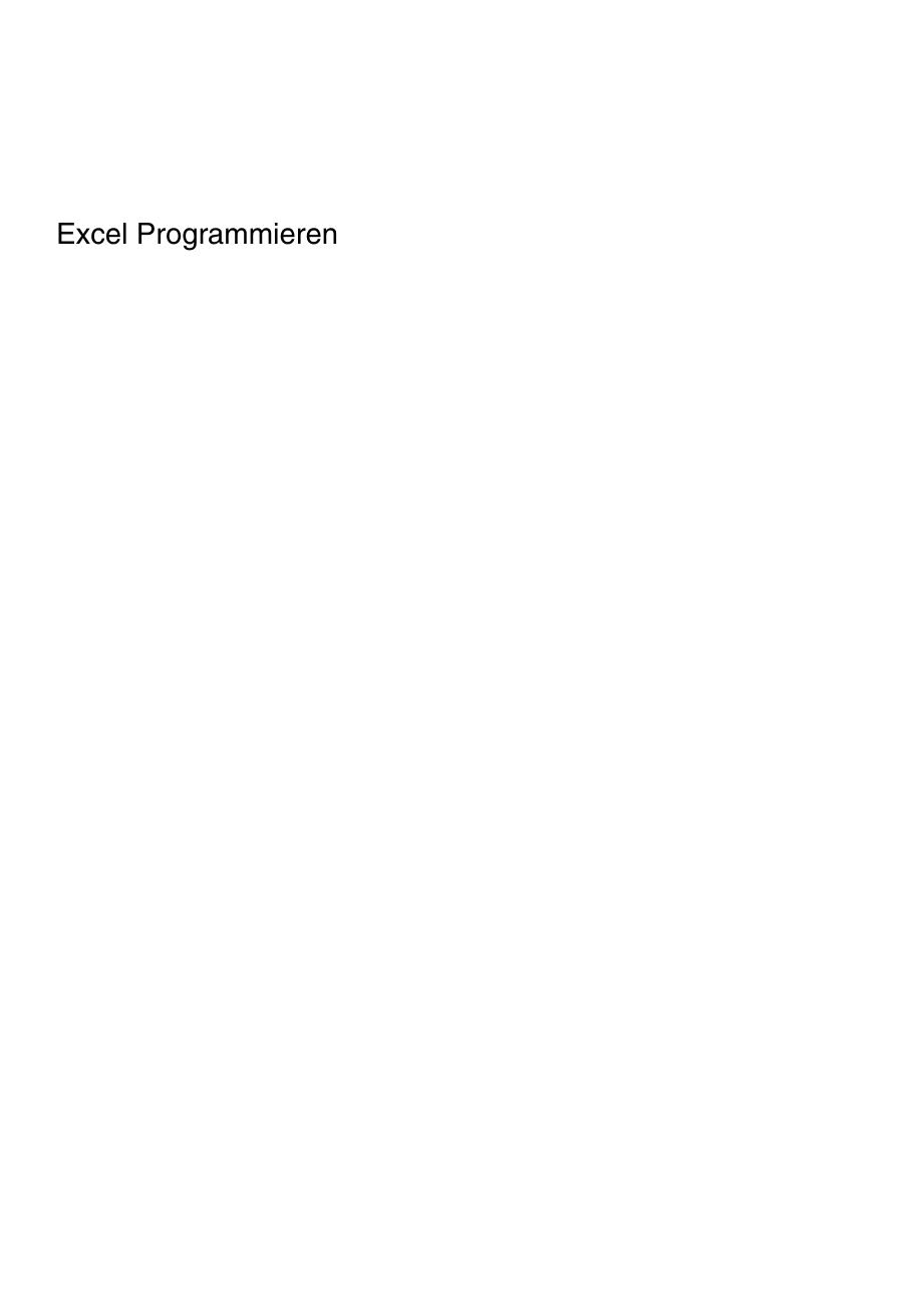 Excel Programmieren - *ISBN 3-8273-2021-6* - © 2002-2004 by Addison-Wesley Verlag <DDT>