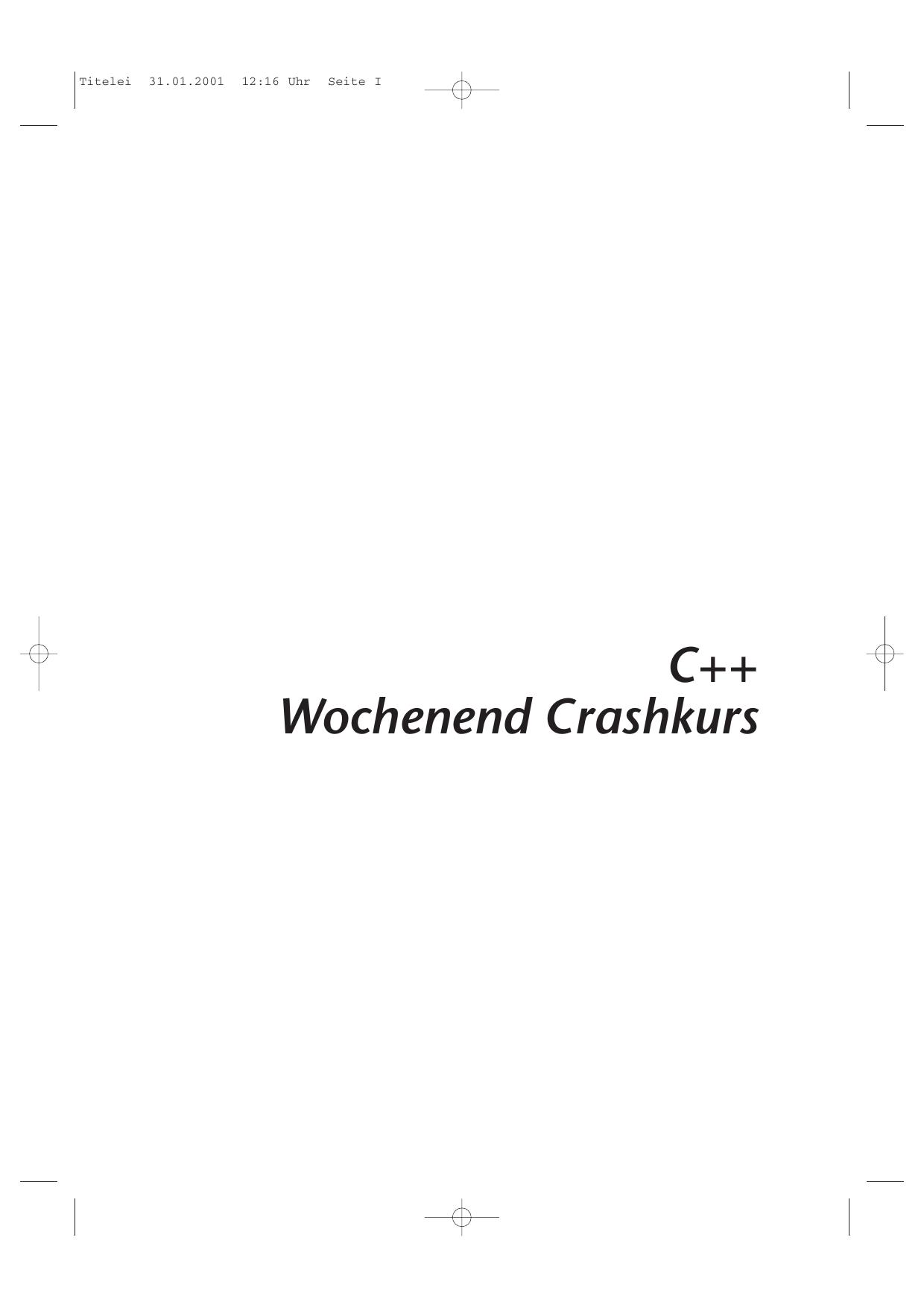 C++ Wochenend Crashkurs