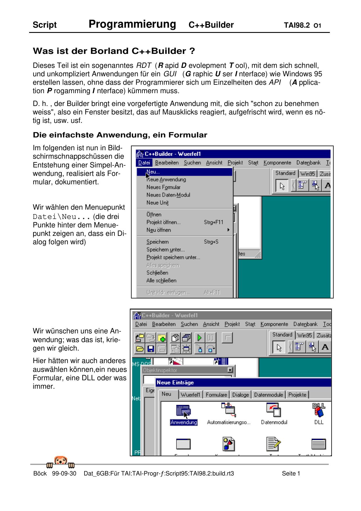 Erste Schritte mit dem C++Builder