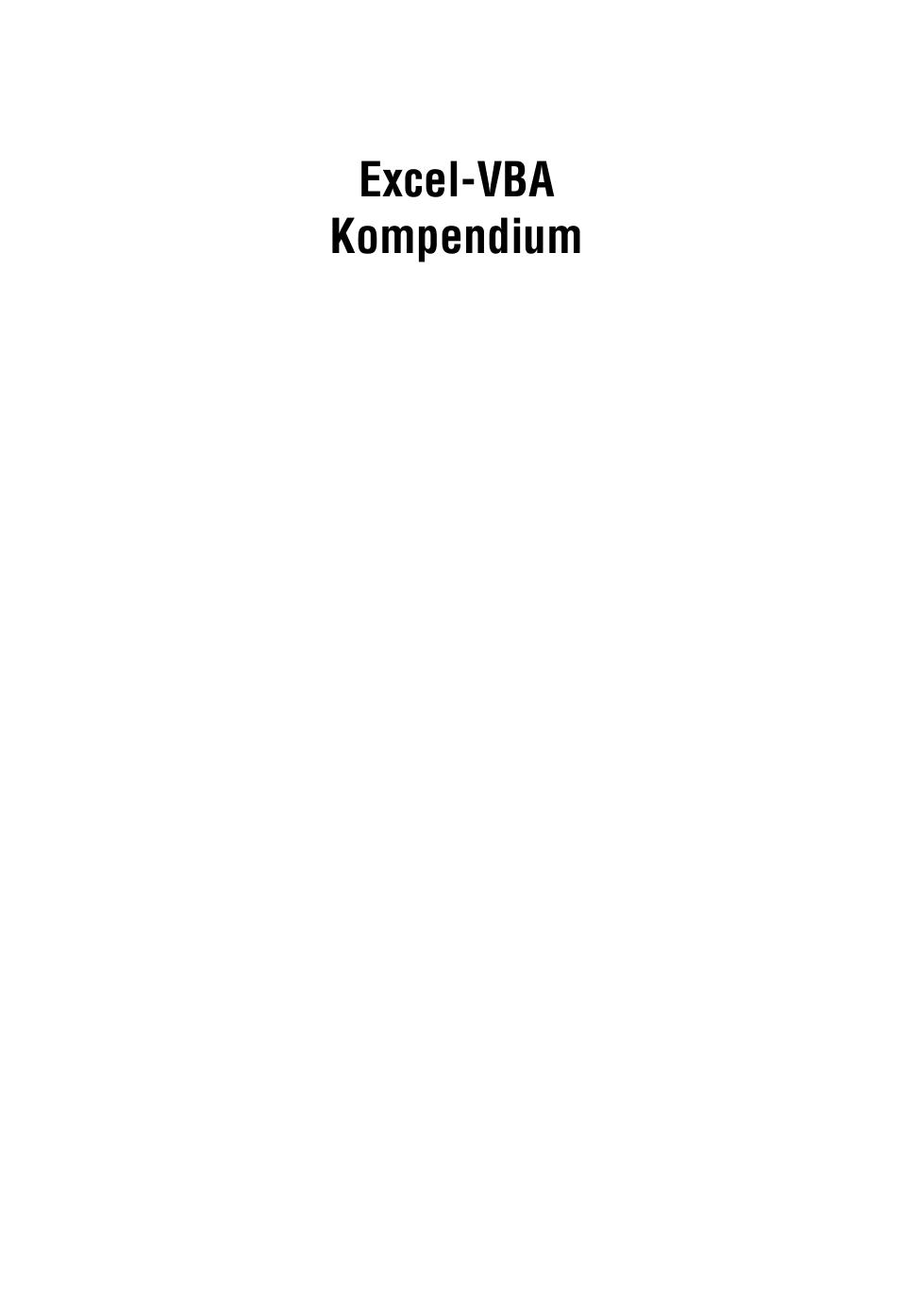 Excel-VBA Programmierung *ISBN 3-8272-6185-6* - © 2002-2003 by Markt+Technik Verlag