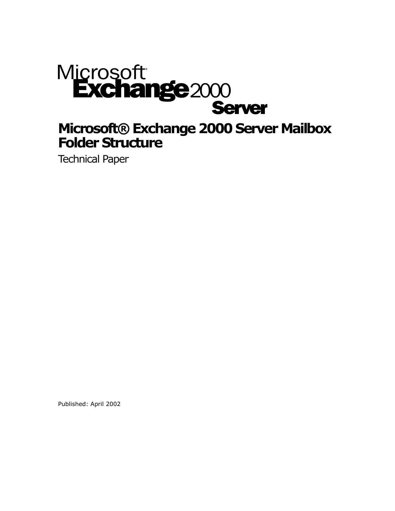 Microsoft Word - Microsoft Exchange 2000 Mailbox Folder Structure.doc