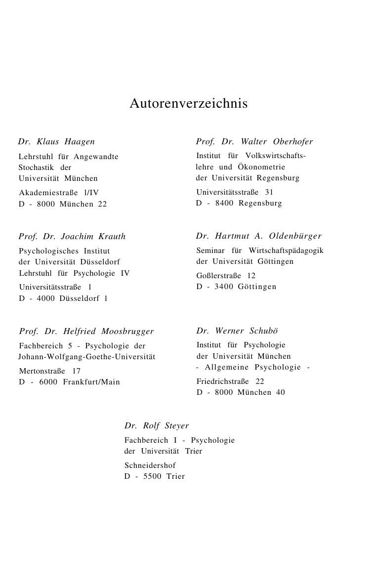 Enzyklopädie der Psychologie. Themenbereich B: Methodologie und Methoden. Serie I: Forschungsmethoden der Psychologie. Band 4: Strukturierung u²