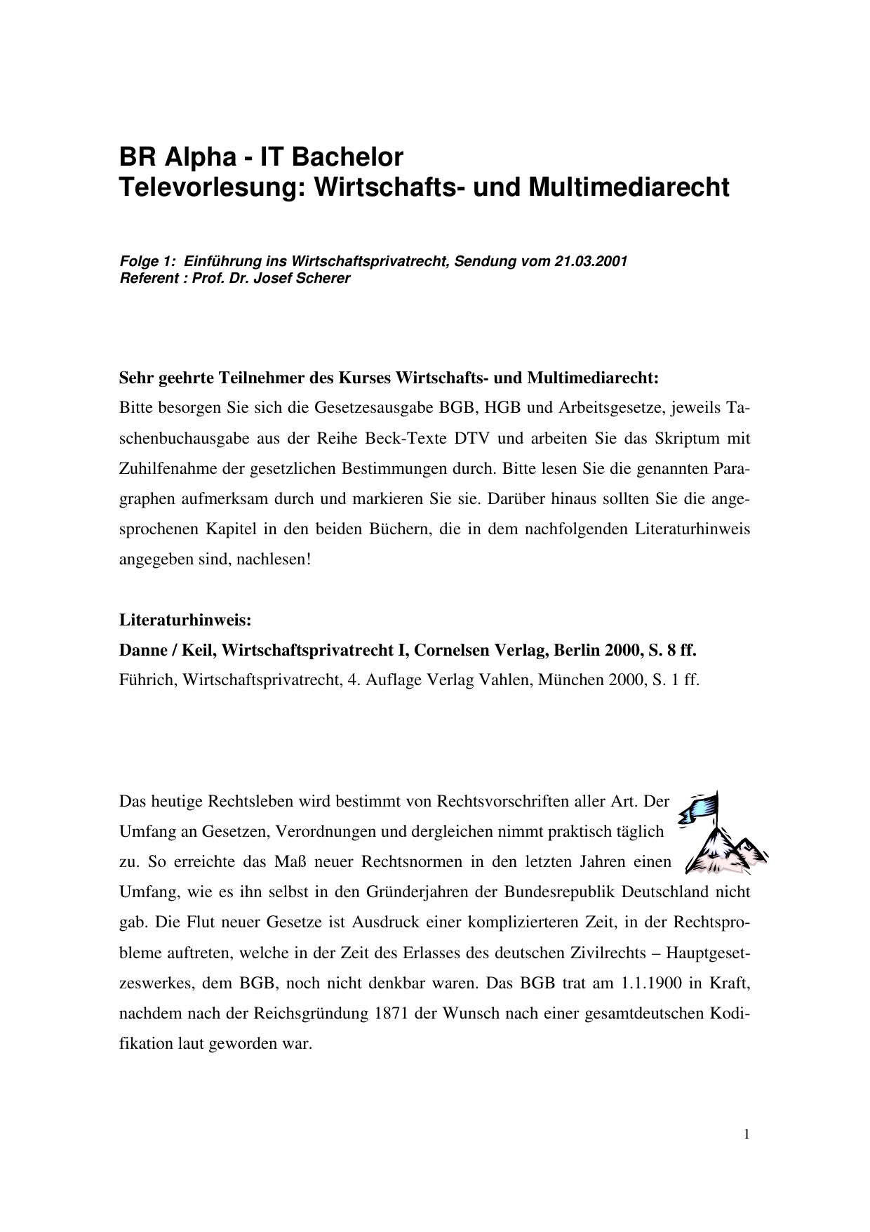 Wirtschafts- und Multimediarecht