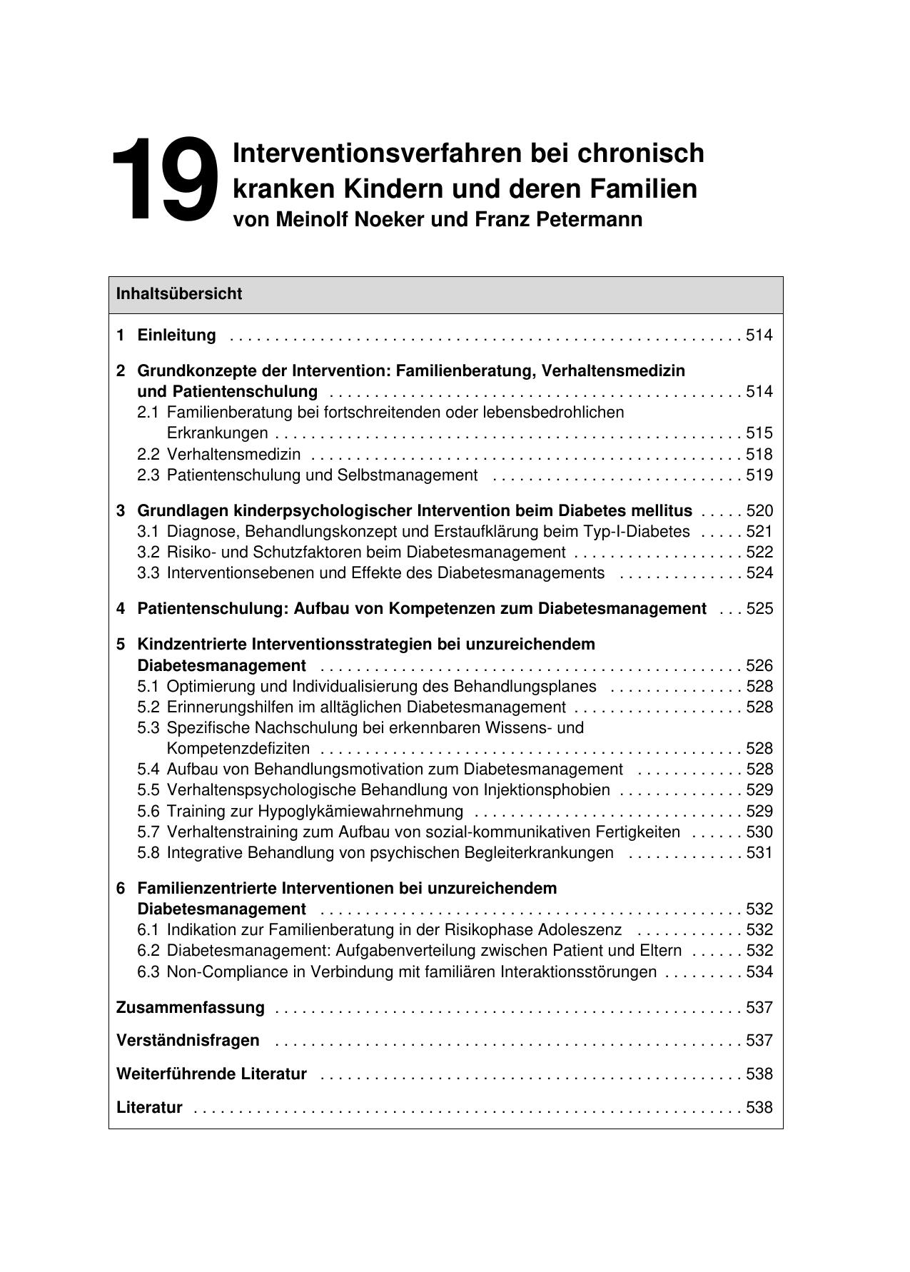F. Petermann (Hrsg.): Lehrbuch der Klinischen Kinderpsychologie und -psychiatrie