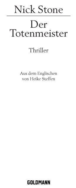 Der Totenmeister: Thriller (German Edition)