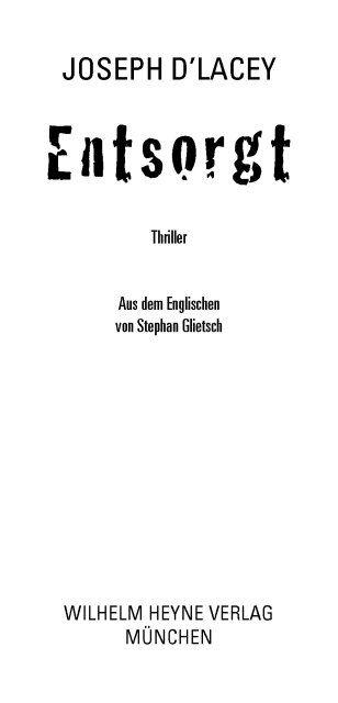 Entsorgt: Thriller (German Edition)