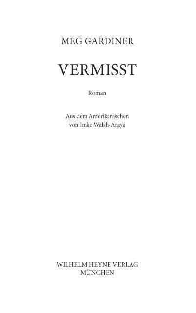 Vermisst: Thriller (German Edition)
