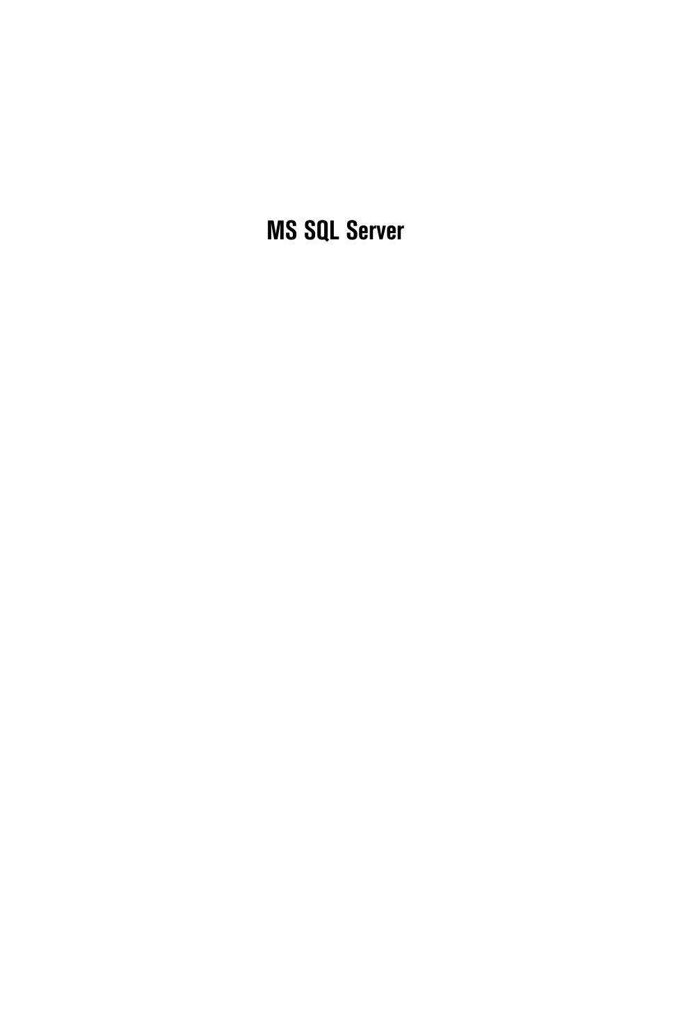 MS SQL Server