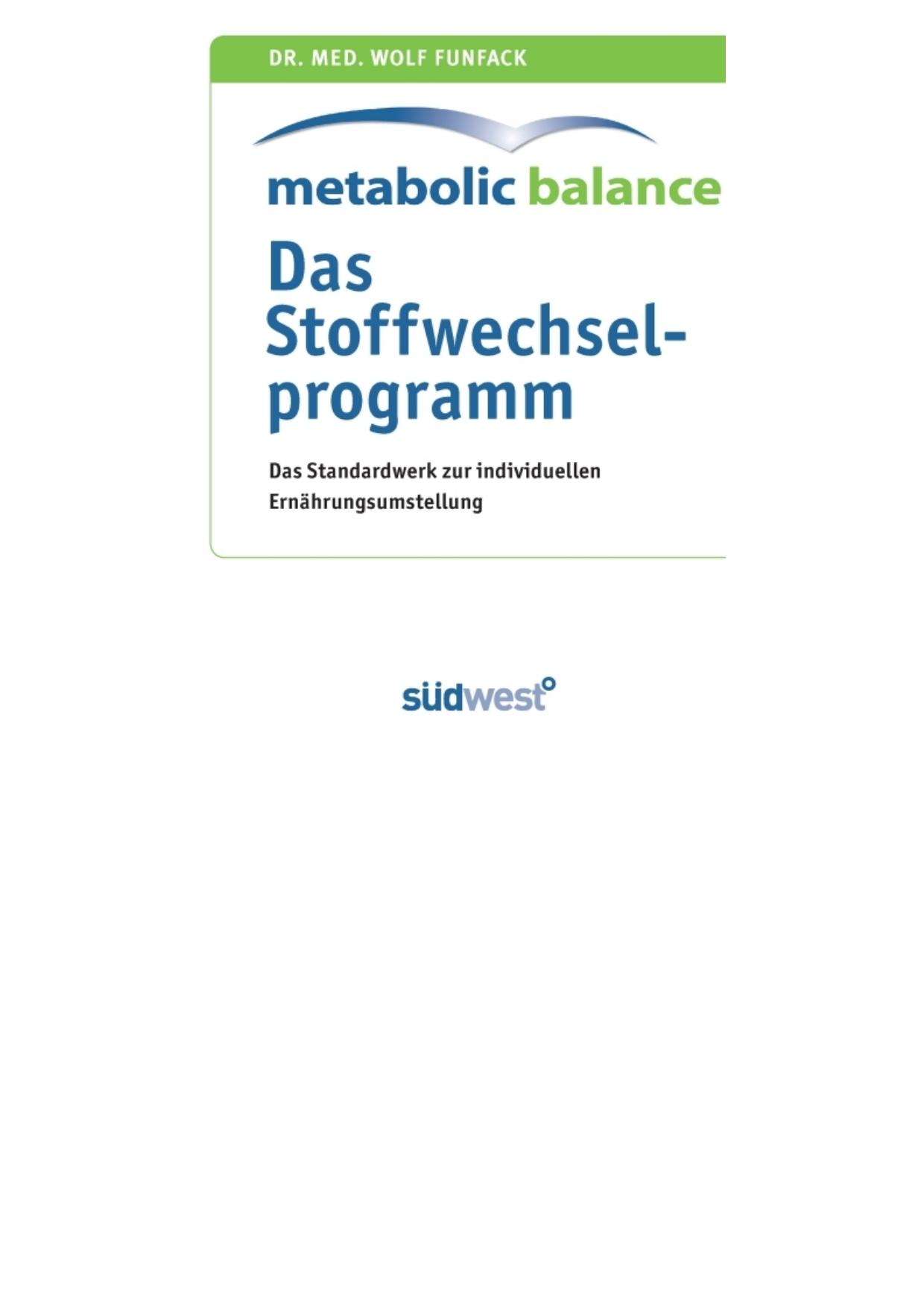 Metabolic Balance - Das Stoffwechselprogramm