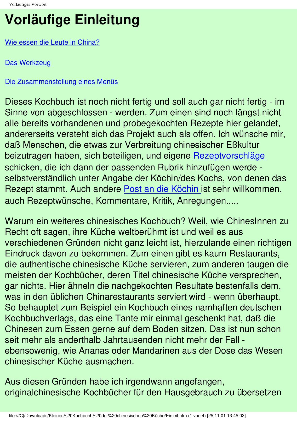 Vorläufiges Vorwort
