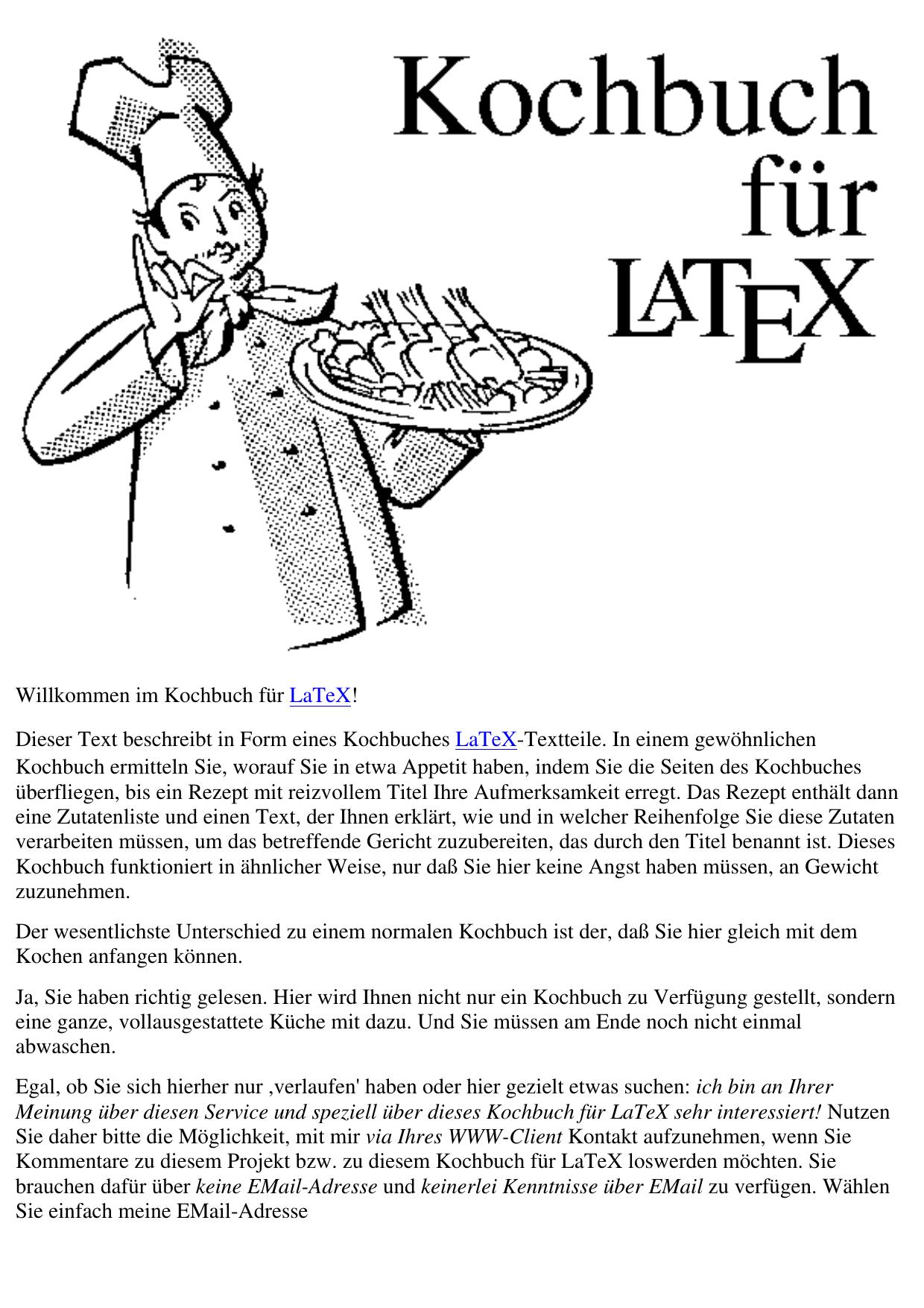 Kochbuch für LaTeX