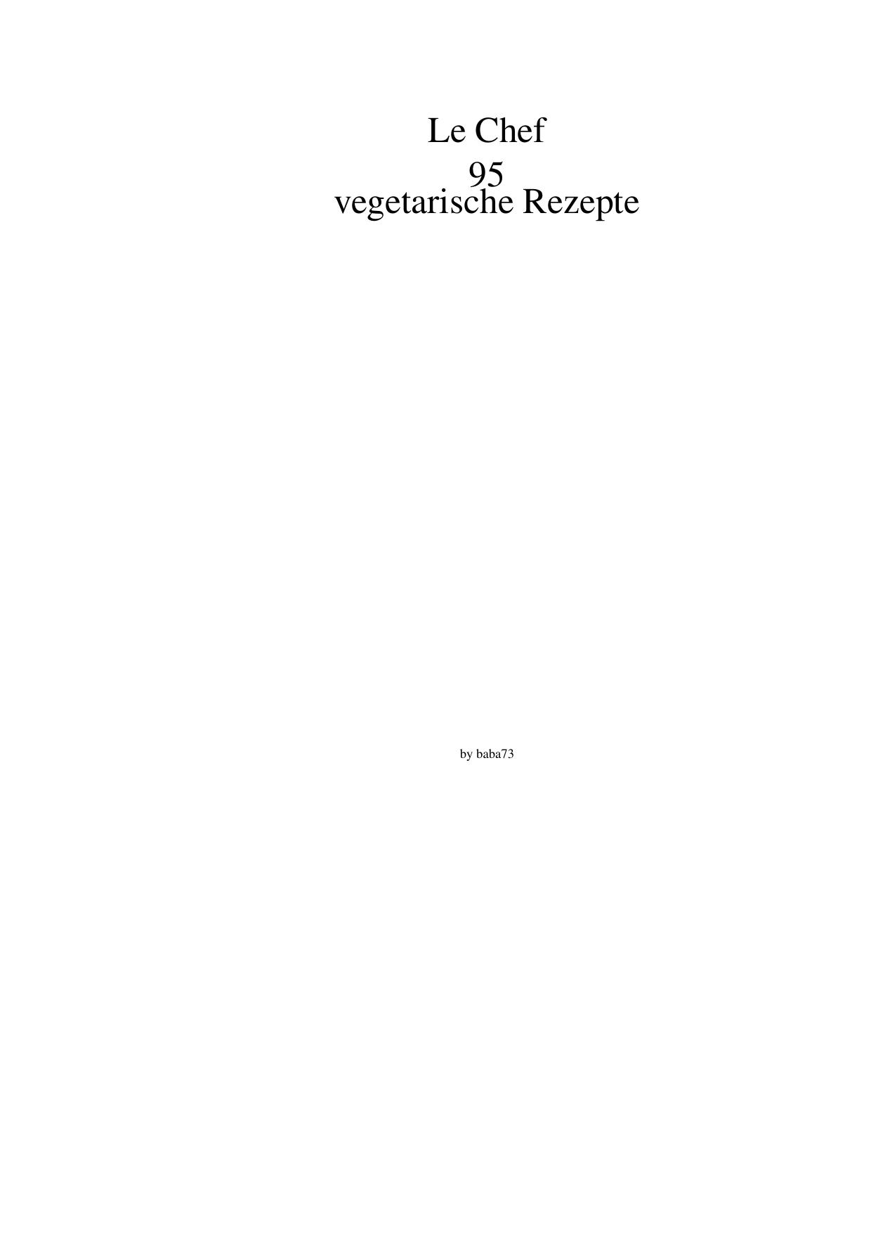 Le Chef - Vegetarisches
