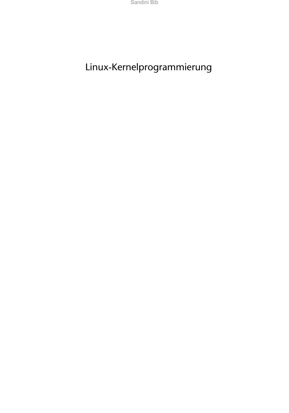 Linux-Kernel-Programmierung