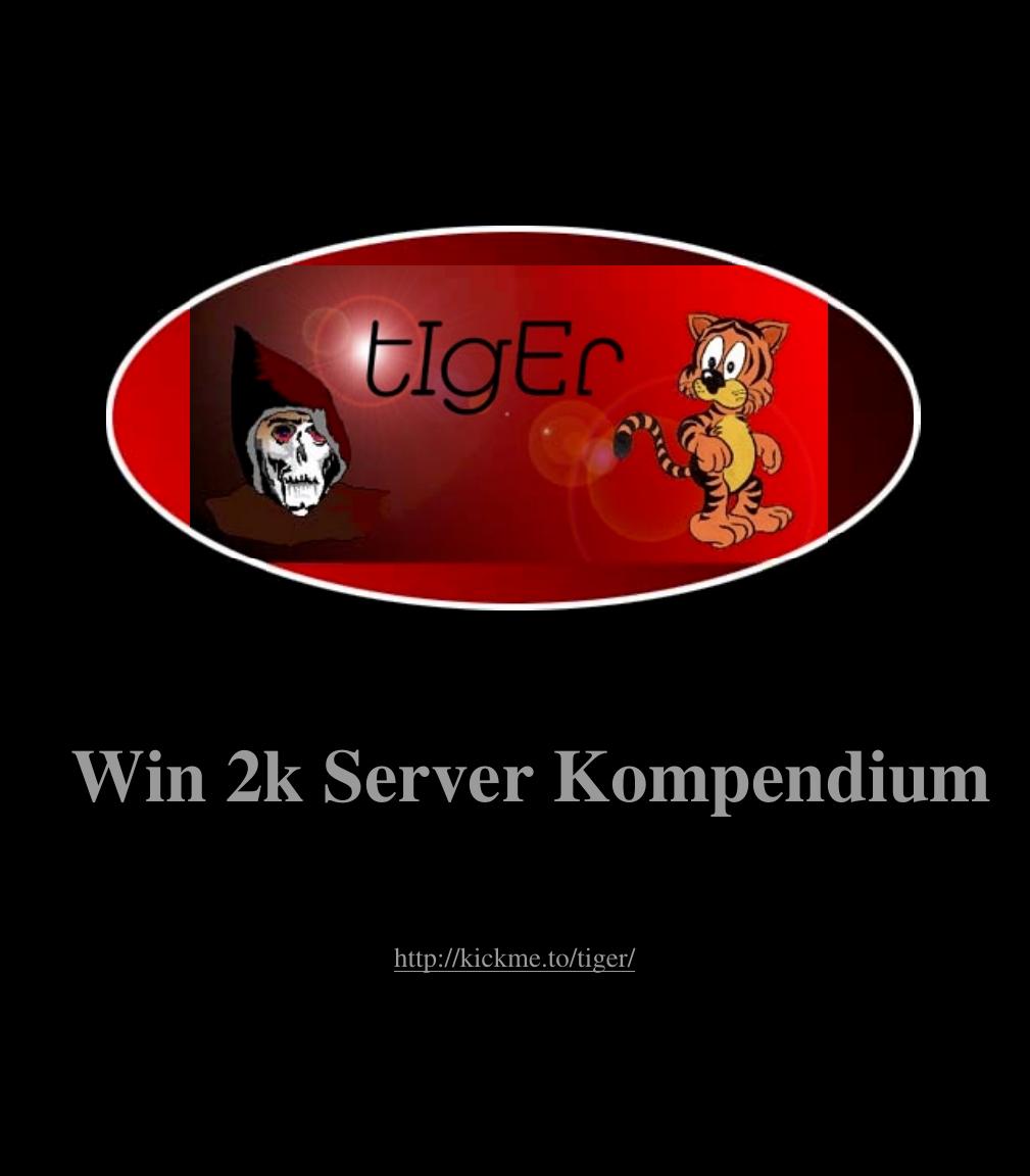 Windows 2000 Server Kompendium