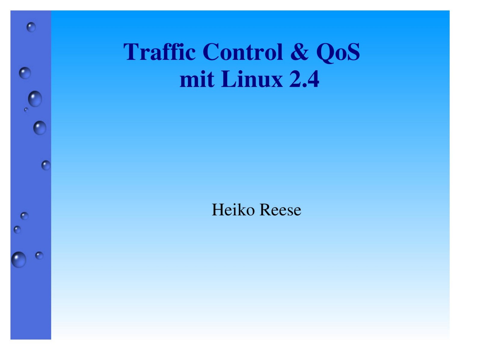 QoS und Shaping mit Linux 2.4