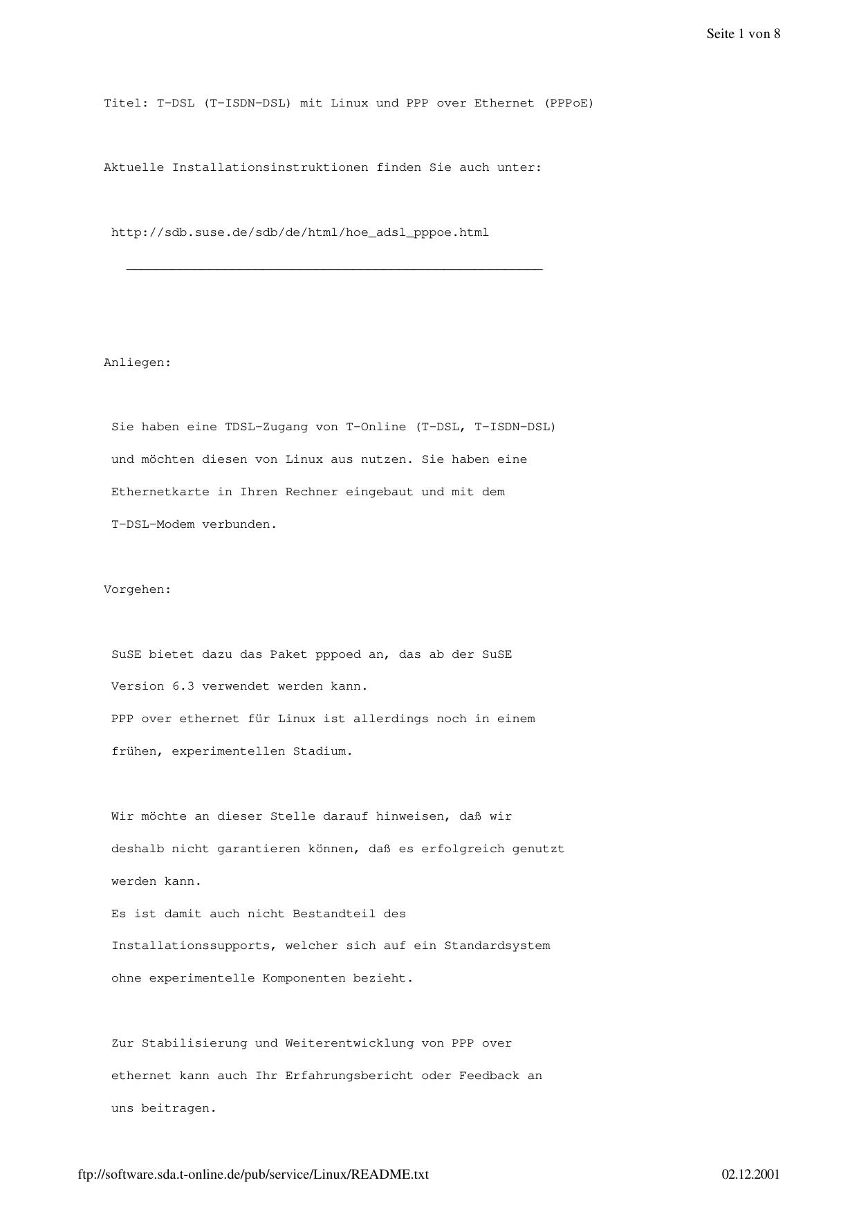 ftp://software.sda.t-online.de/pub/service/Linux/README.txt