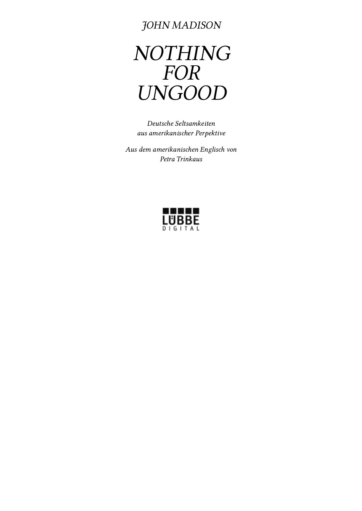 Nothing For UnGood - Madison, J: Nothing For UnGood - Nothing For Ungood