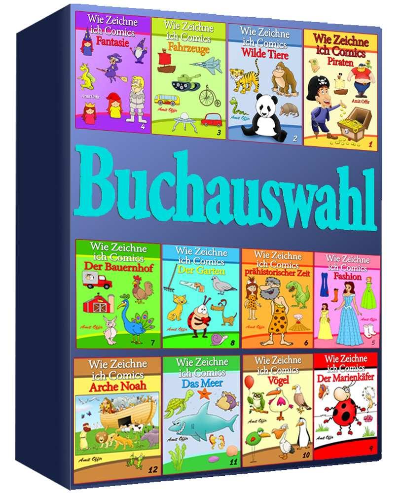 Zeichnen Bücher - Wie Zeichne ich Comics - Buchauswahl (12 Bücher - 469 Seiten) (Zeichnen für Anfänger Bücher - Buchauswahl)
