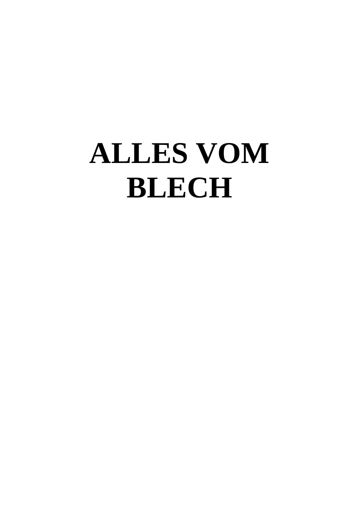 ALLES VOM BLECH