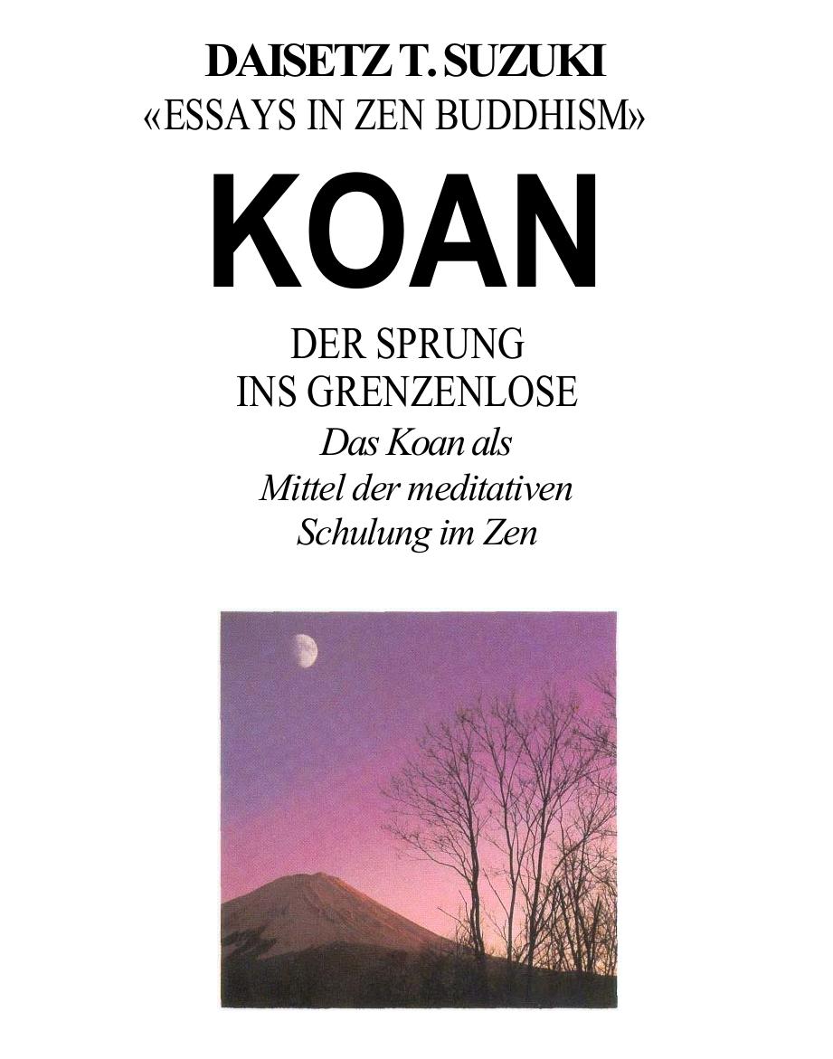 D.T. Suzuki  Koan - Der Sprung ins Grenzenlose