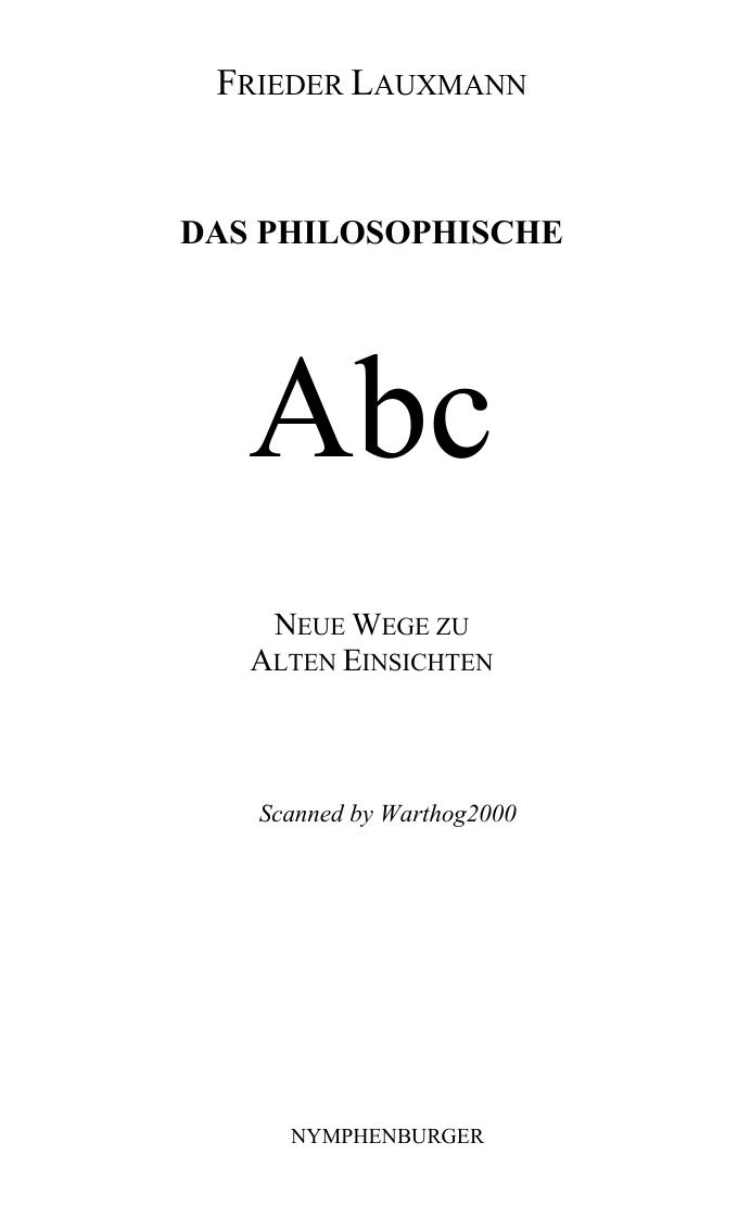 Das philosophische ABC