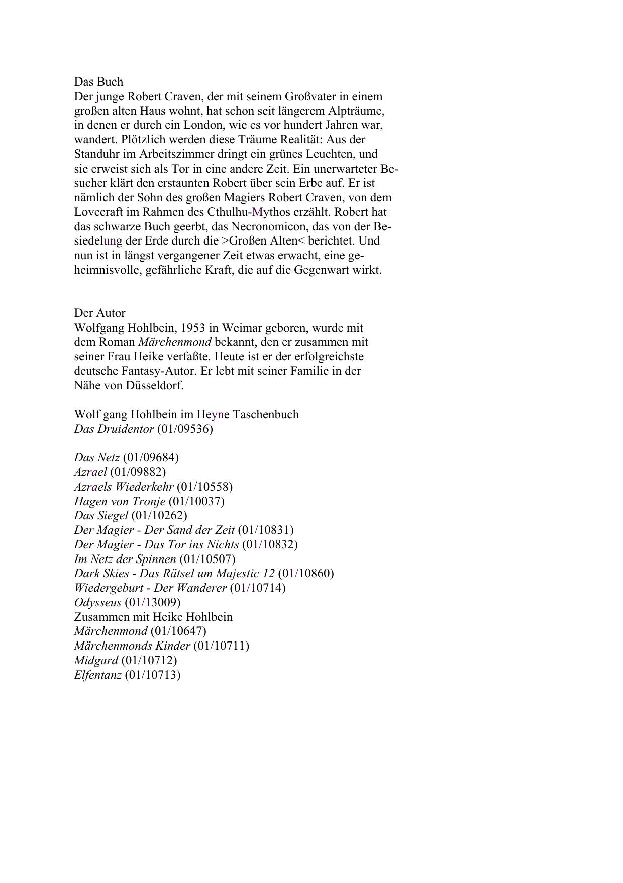 Microsoft Word - Wolfgang Hohlbein - Der Magier - Der Erbe der Nacht.doc