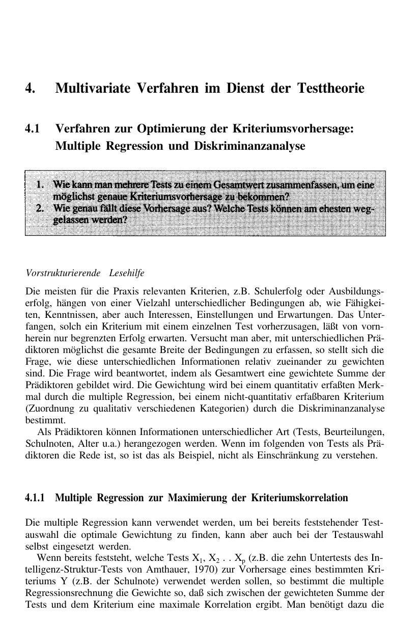 Tent, L. und Stelzl, I.: Pädagogisch-psychologische Diagnostik. Bd. 1